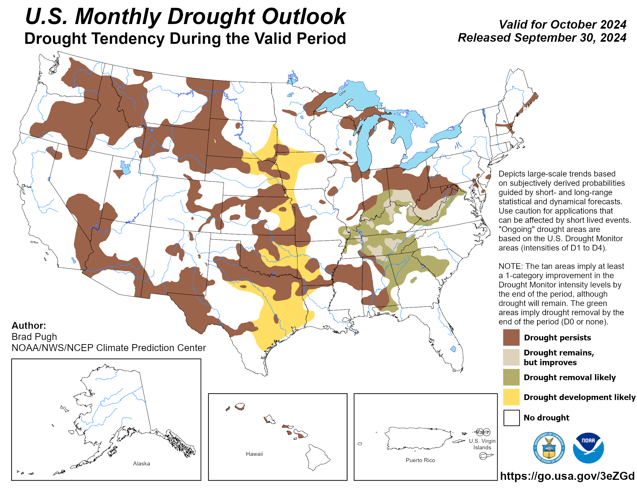 United States Monthly Drought Outlook