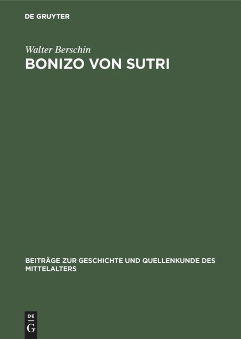 book: Bonizo von Sutri