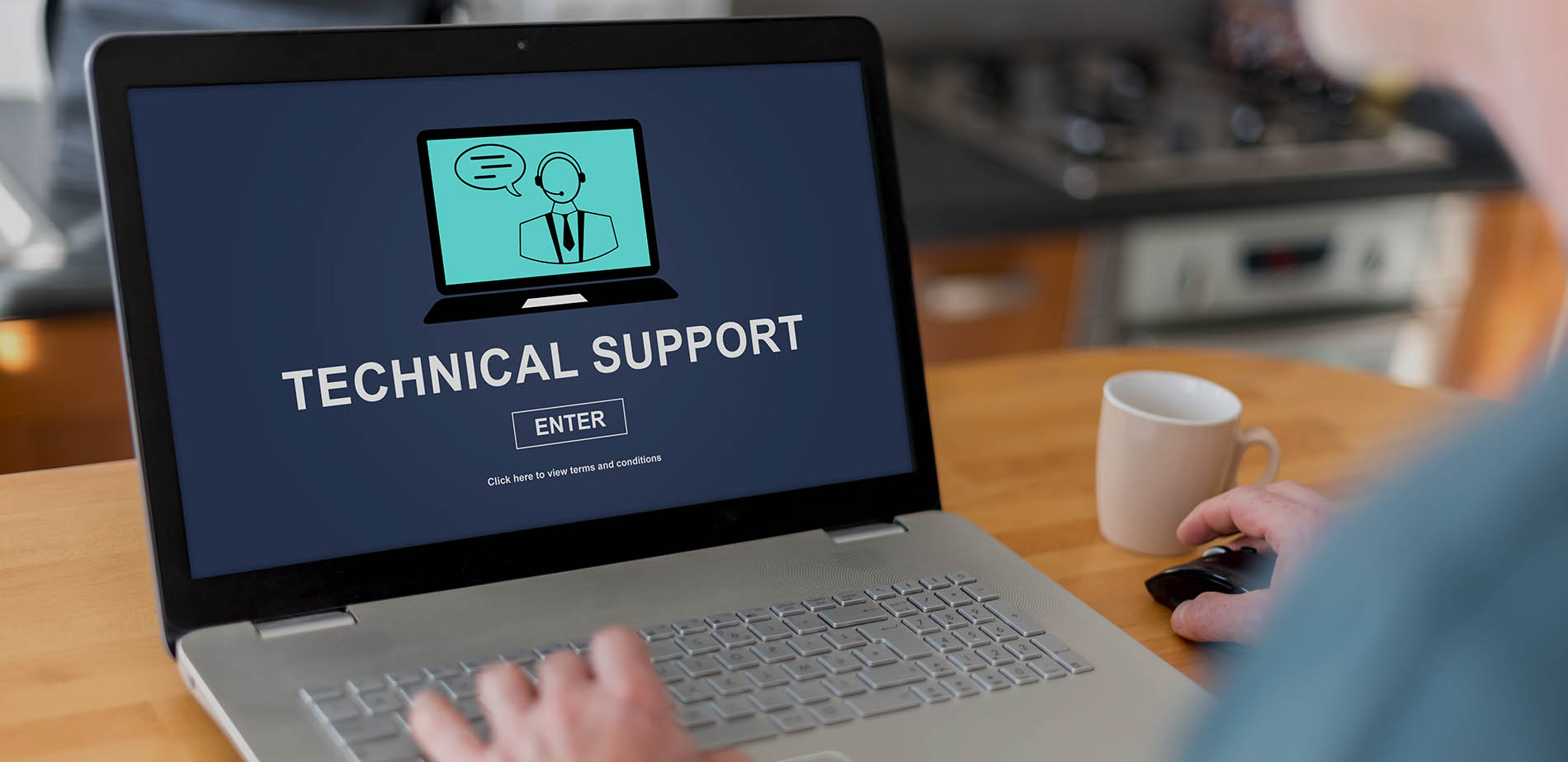 Technical Support page on a tablet