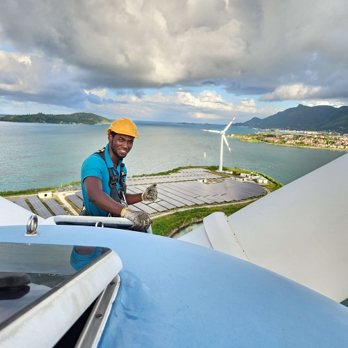 Gino and Wind Turbine