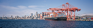 ships in a harbor and a city skyline with a link to https://www.epa.gov/ports-initiative/technical-resources-ports.