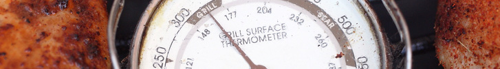 Grill surface thermometer