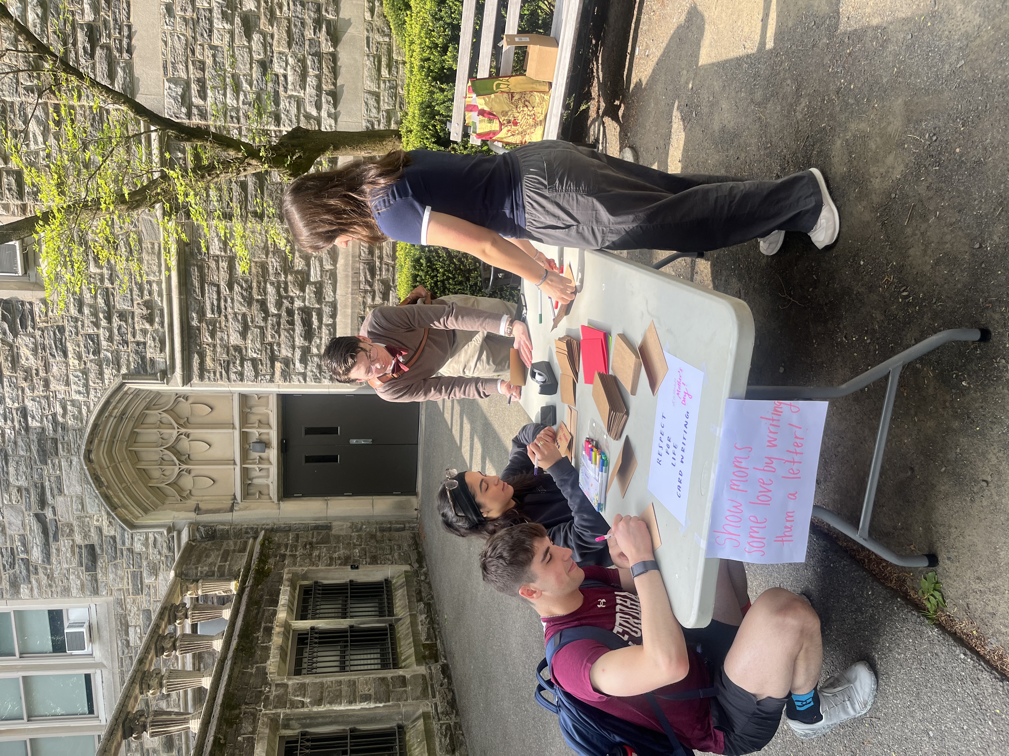 Catholic students respect for life group meeting