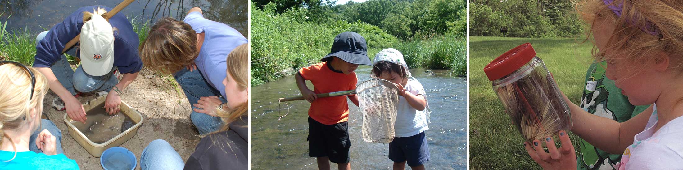 Children learning various skills