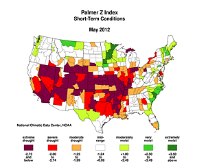 Map showing Palmer Z Index