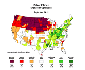 Map showing Palmer Z Index