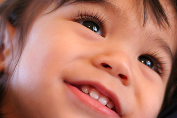 young girl smiling