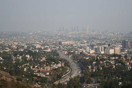 smog over Los Angeles