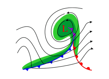 A mature low-pressure system - overhead view