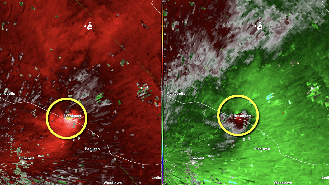 EF-3 tornado in Brookport, Illinois on November 17, 2013. 