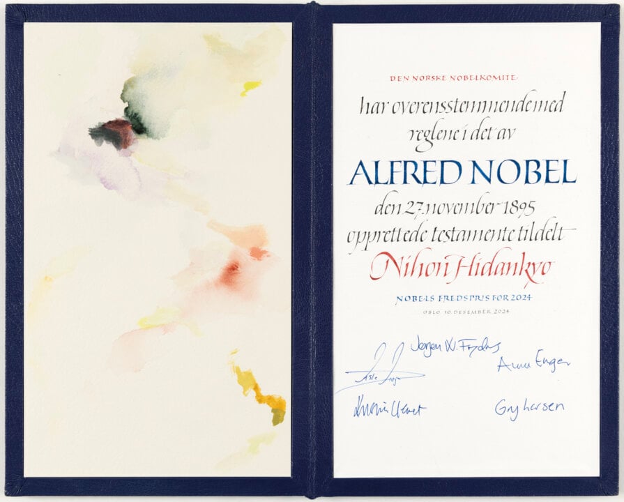 Nihon Hidankyo - Nobel Peace Prize diploma