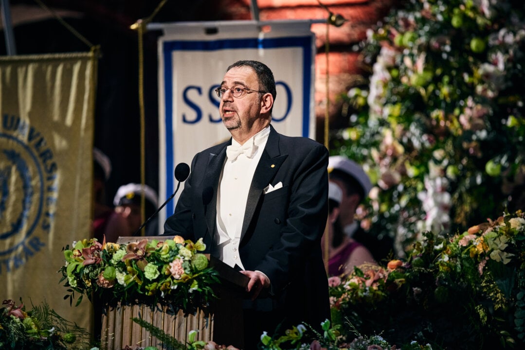 A man in a lectern