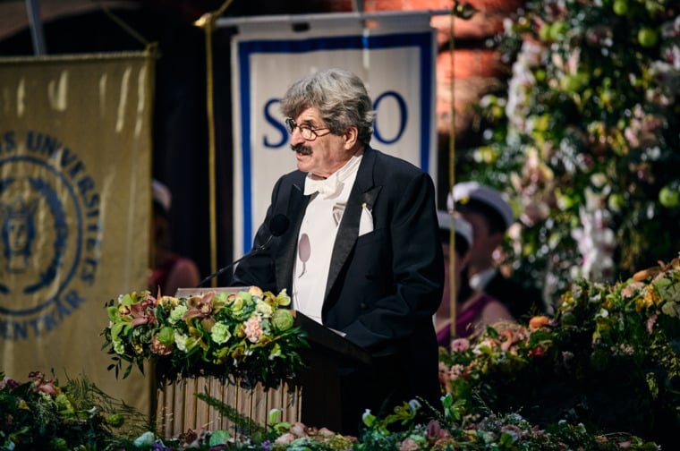 A man in a lectern