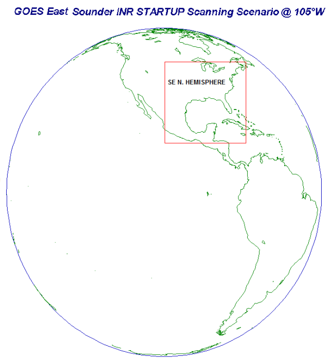 Depiction of Multiple Scaning strategies on Full Disk GOES-East Footprint