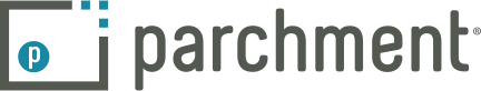 Parchment banner logo