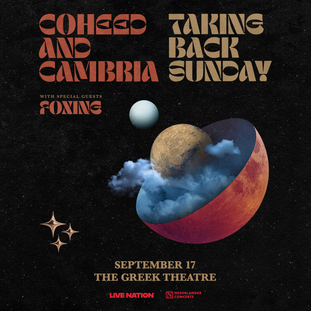 Members Only: Coheed and Cambria with Taking Back Sunday at Greek Theatre on Wednesday, September 17