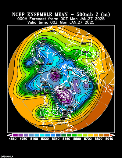 NCEP Ensemble t = 000 hour forecast product