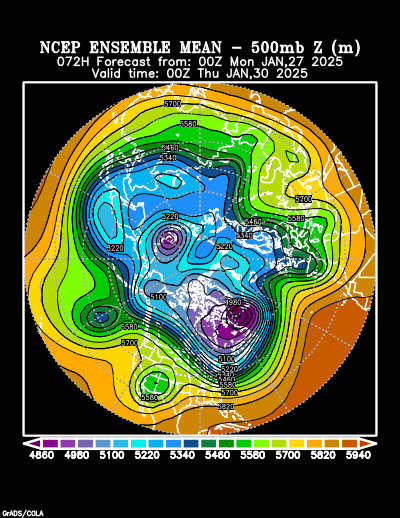 NCEP Ensemble t = 072 hour forecast product