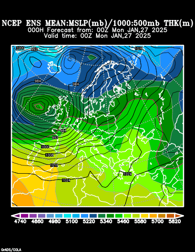 NCEP Ensemble t = 000 hour forecast product