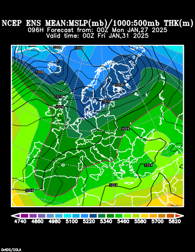 NCEP Ensemble t = 096 hour forecast product