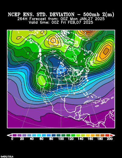 NCEP Ensemble t = 264 hour forecast product