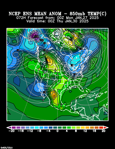 NCEP Ensemble t = 072 hour forecast product