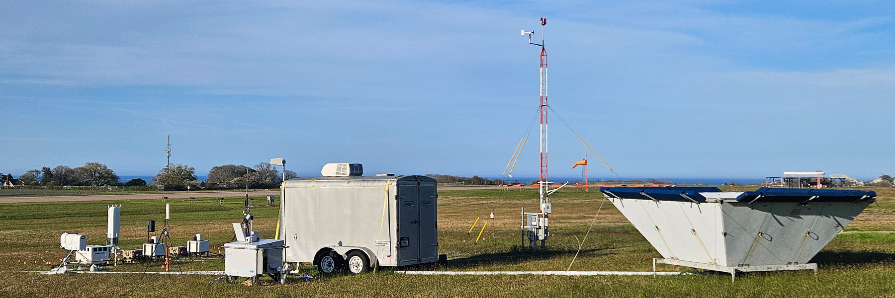 Weather monitoring instruments deployed on Nantucket Island airport. Credit: Bianca Adler, PSL/CIRES