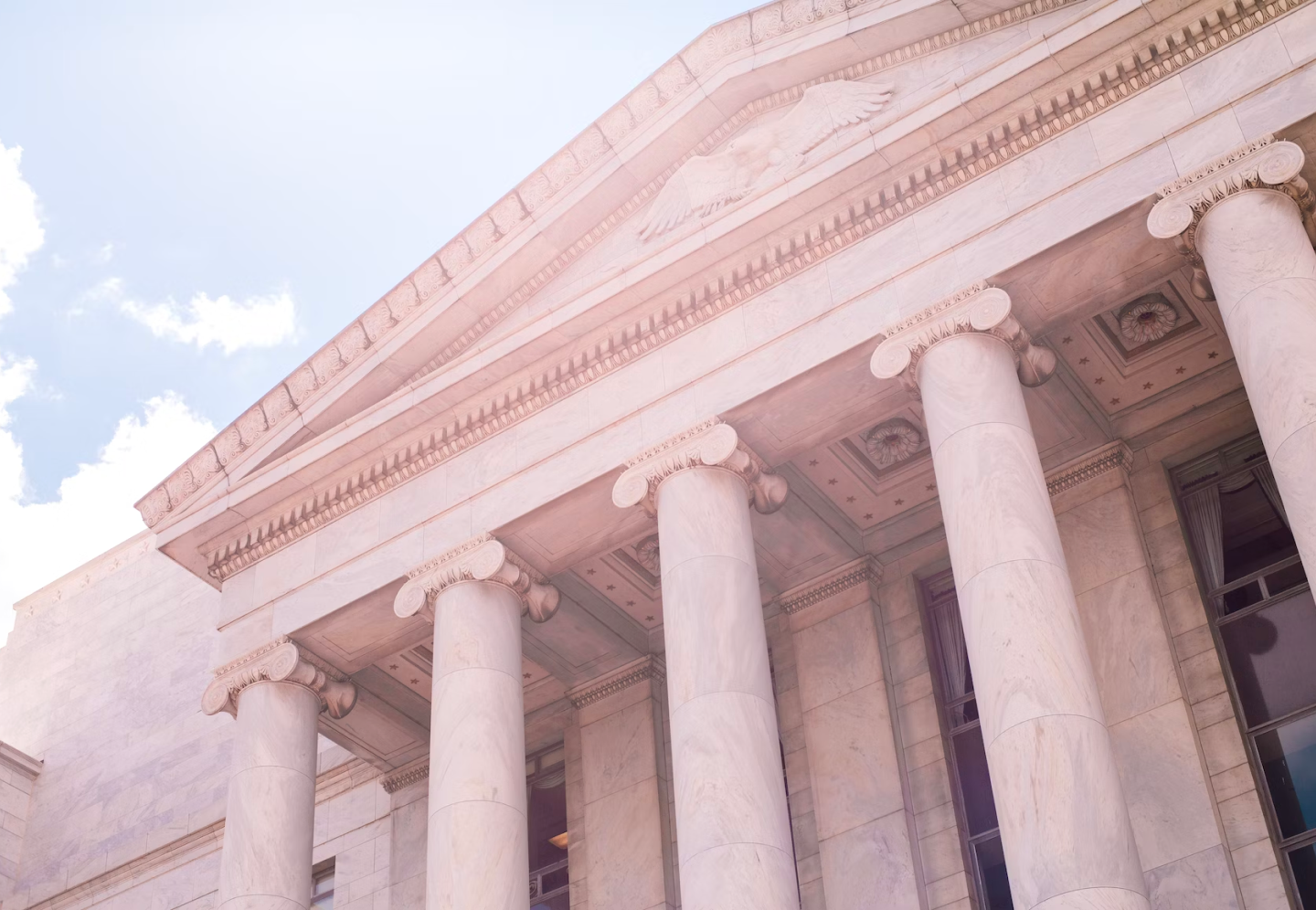 Government building with ionic columns