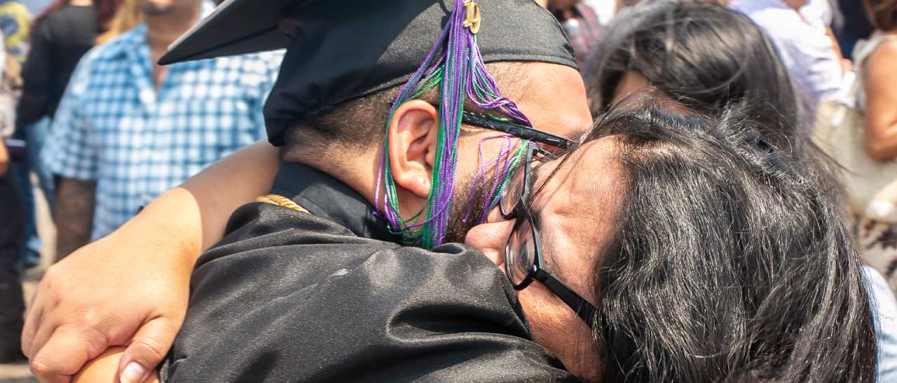 graduate with mother