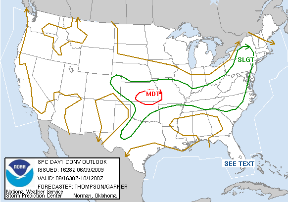 20090609 1630 UTC Day 1 Outlook Graphic