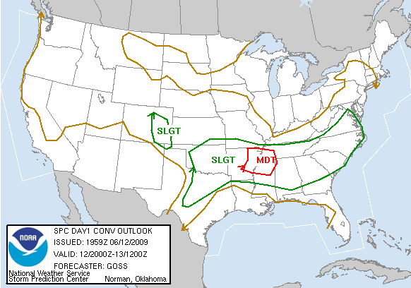 20090612 2000 UTC Day 1 Outlook Graphic