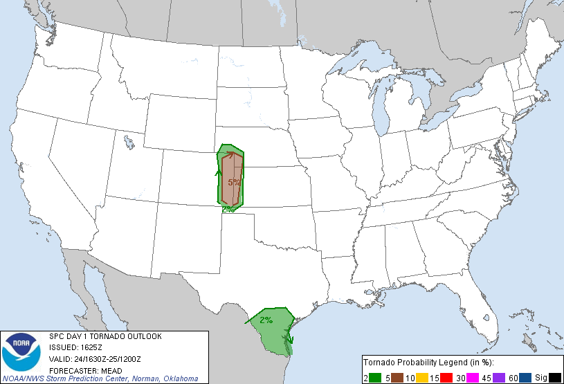 20130524 1630 UTC Day 1 Tornado Probabilities Graphic