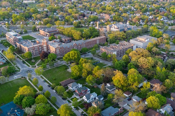 usf campus aerial shot