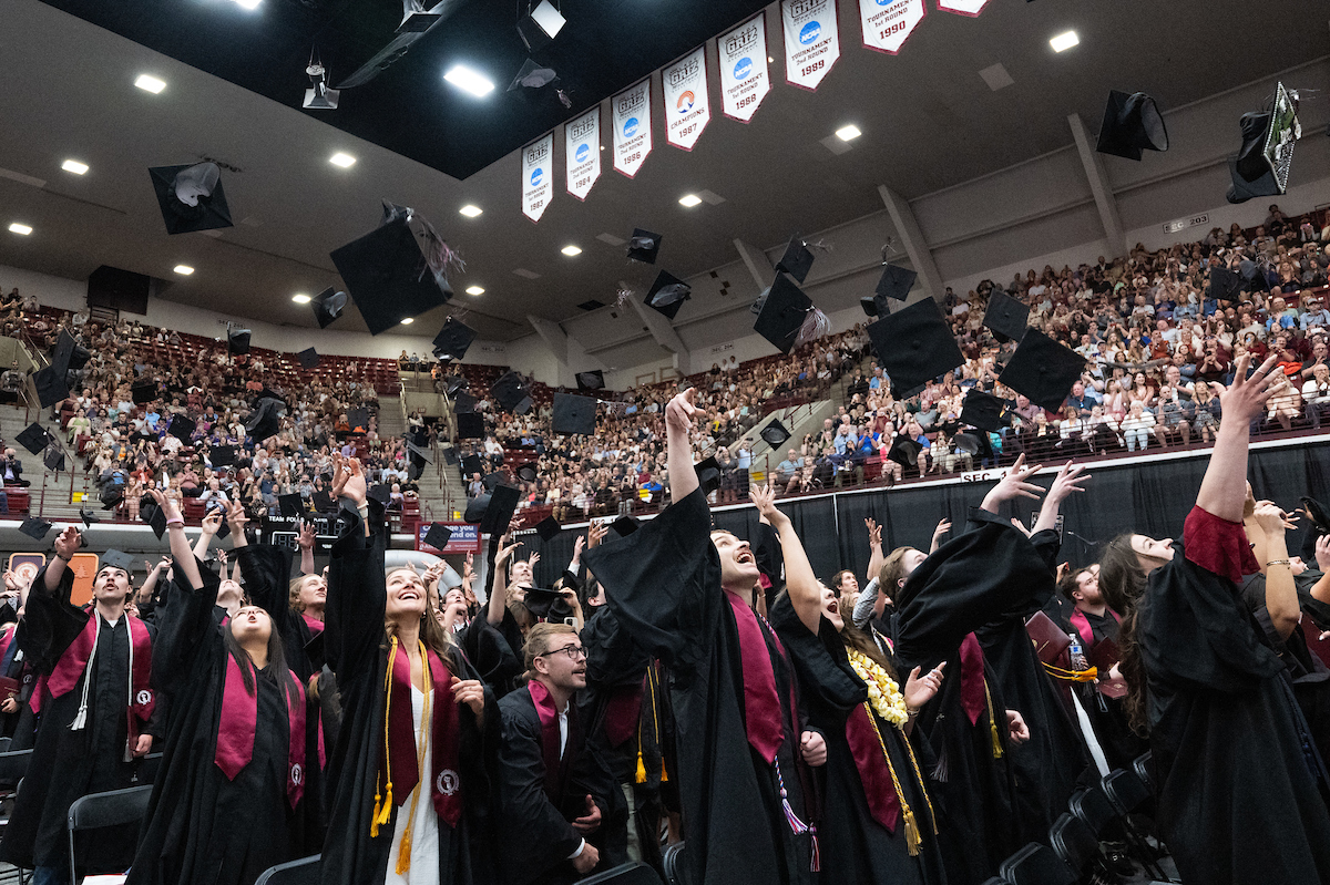 Students celebrate commencement in UM's Adams Center