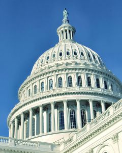 closeup view of capitol hill dome in washington DC