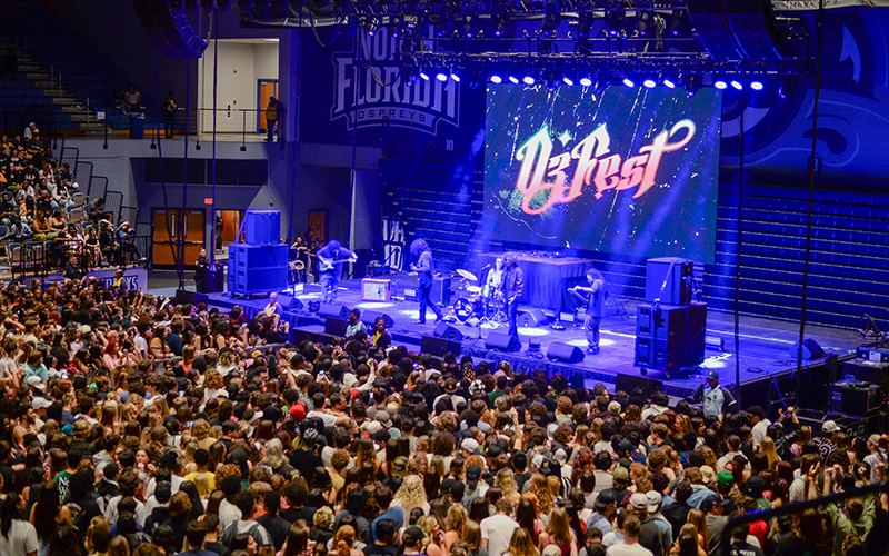 crowd view of a concert at Ozfest