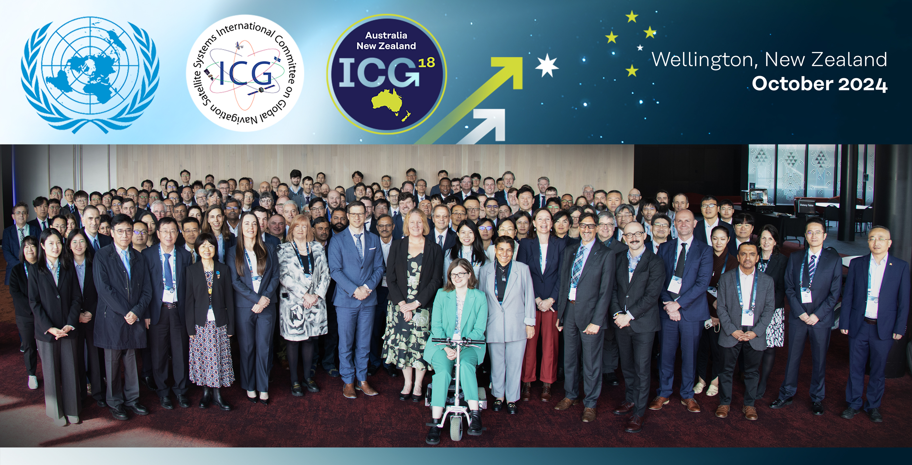 Participants of the 18th Meeting of the ICG. Photo: Land Information New Zealand