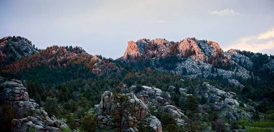 Mountains at sunrise