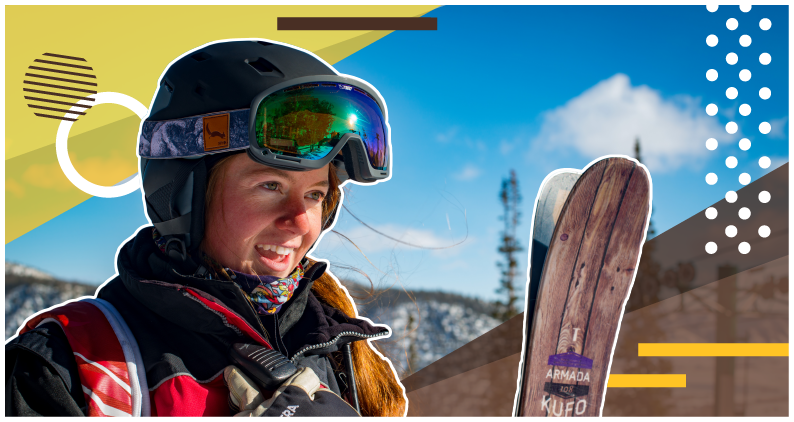 A UW student works as a ski patroller at Snowy Range Ski area