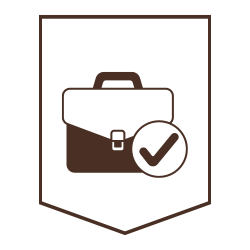 breif case and check mark icon