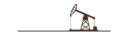 A graphic header of an oil derrick