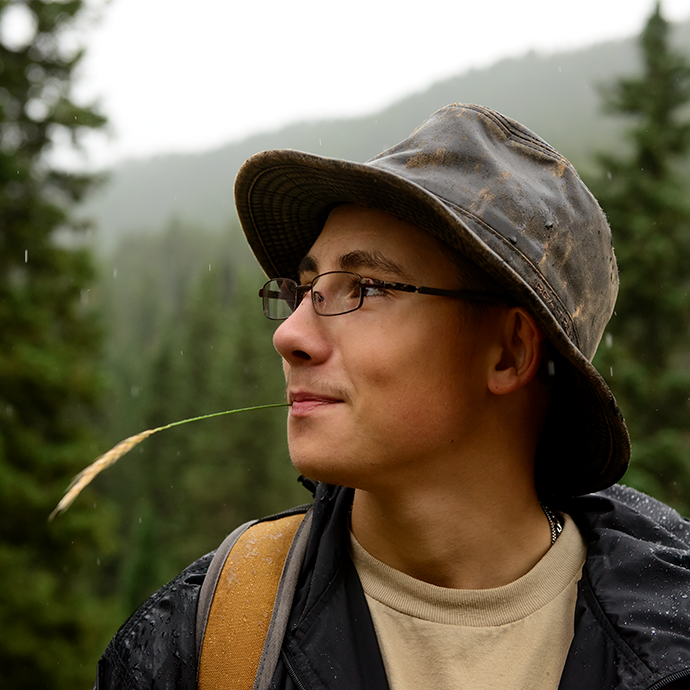 Student going on a hike