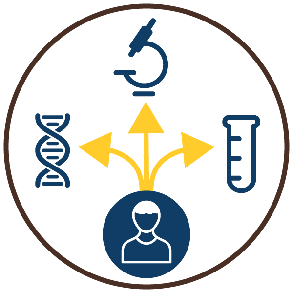 student with pathways to science icon