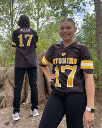 Retro Brand® Wyoming 17 Josh Allen Screenprint Jersey