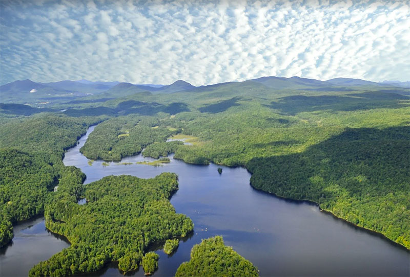 Aerial view of Green River Reservoir