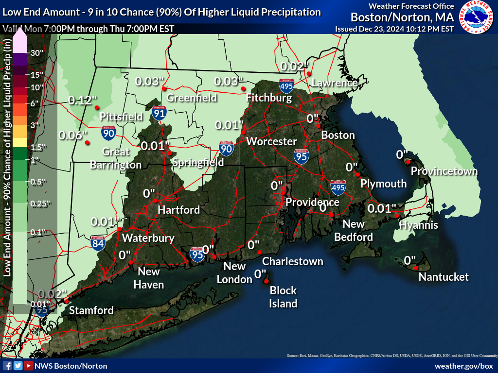 9 in 10 Chance (10%) of Higher Liquid Precipitation.