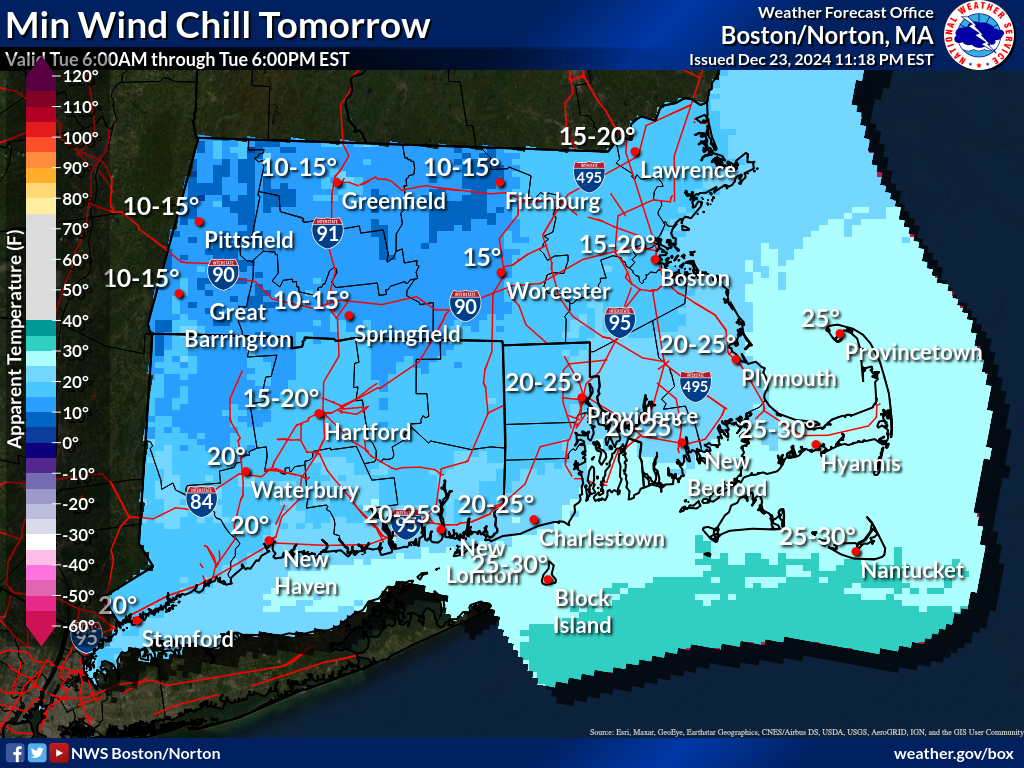 Map that displays the 2nd period Minimum Apparent Temperature.