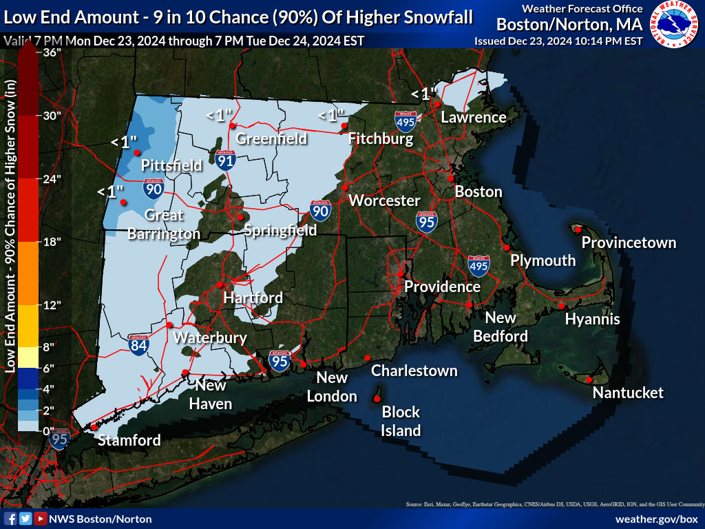 9 in 10 Chance (90%) of Higher Snowfall.