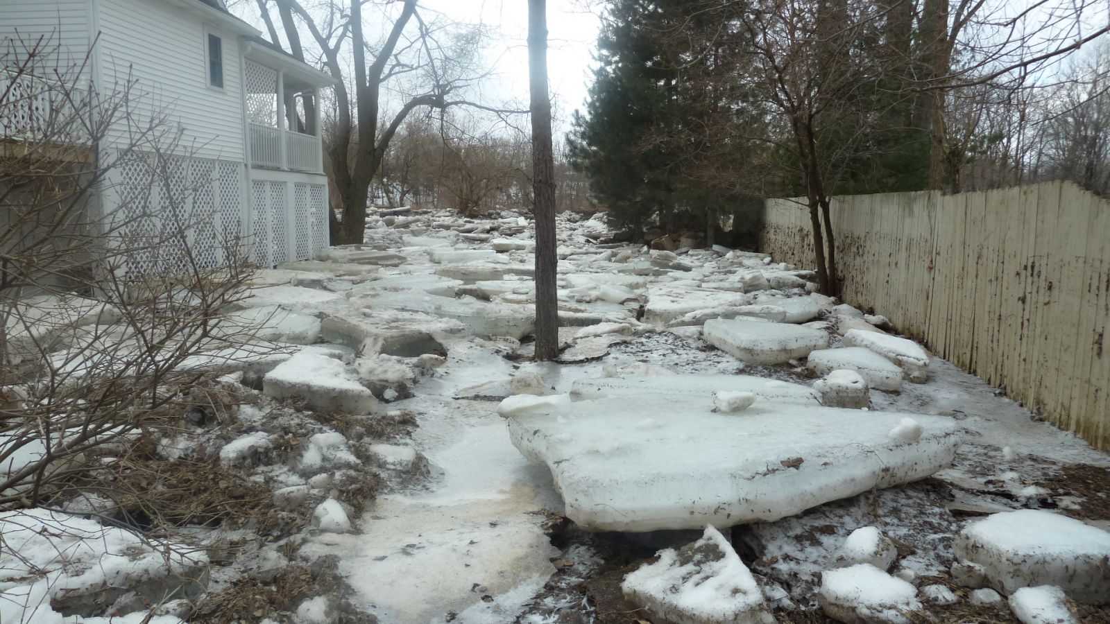 Vermilion River Ice from NWS ice jam flood survey