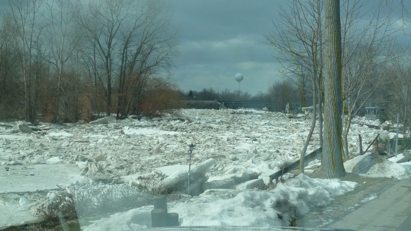 Vermilion River Ice from NWS ice jam flood survey